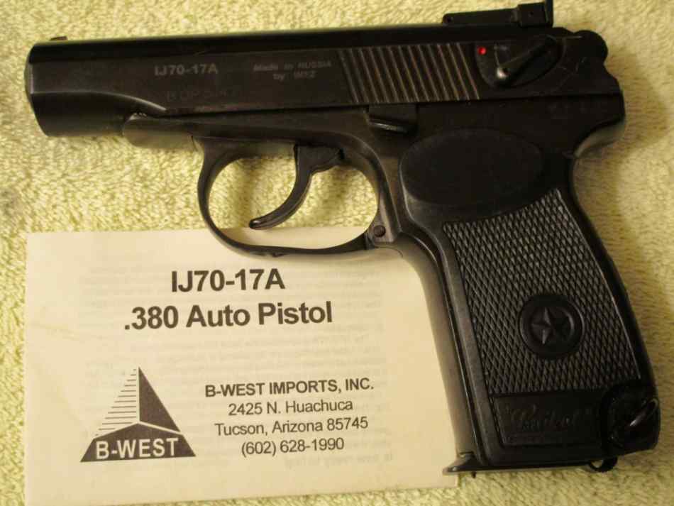 Russian IMEZ Makerov 380ACP (regular 380 9 X 17mm)